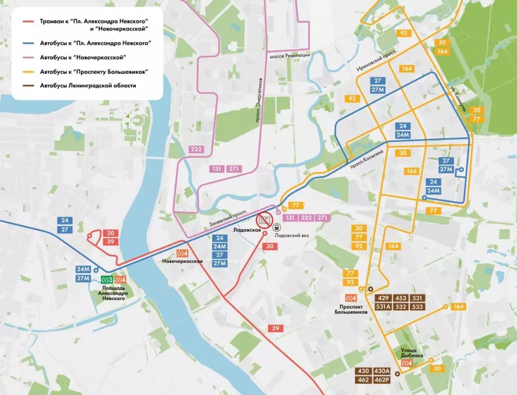 C 17 марта будет загружено движение транспорта по Заневскому проспекту