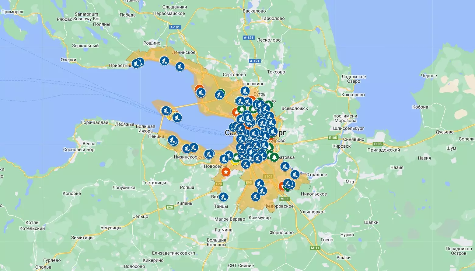 Новая интерактивная карта субботника появилась в Санкт-Петербурге 