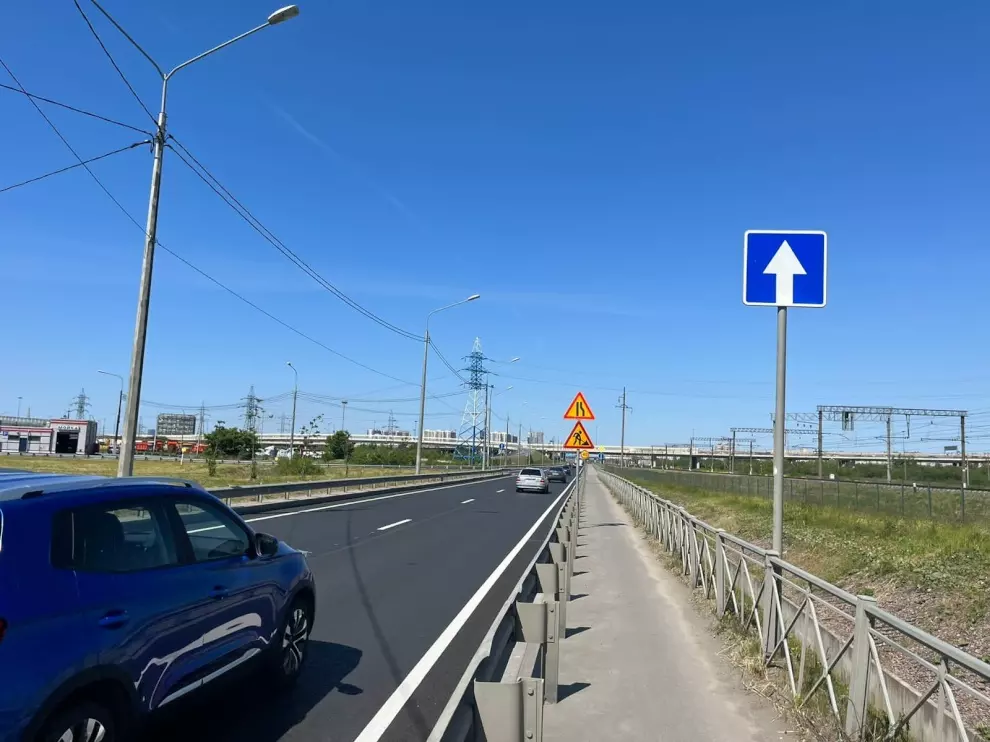 В Пушкинском районе закончили ремонт Витебского проспекта