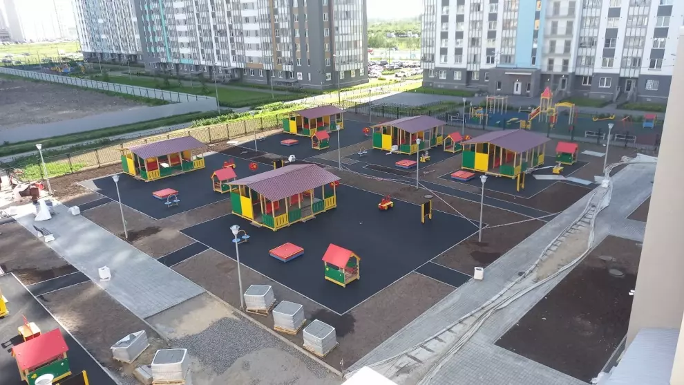 В Ручьях подходит к концу строительство детского сада