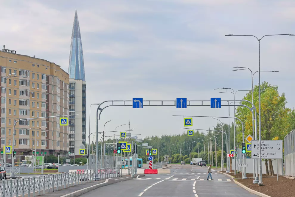 31 августа открыли новый участок Шуваловского проспекта