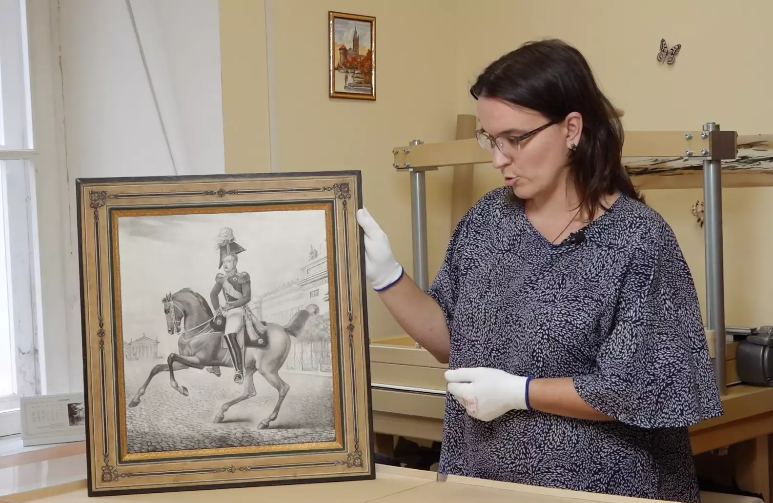 В Павловске закончили работы по реставрации литографического портрета Николая I