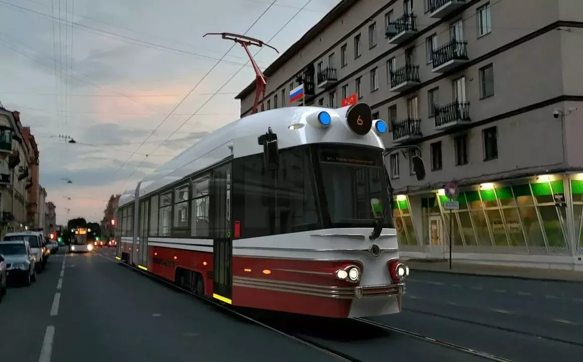 В Санкт-Петербург доставили трамвай «Довлатов»