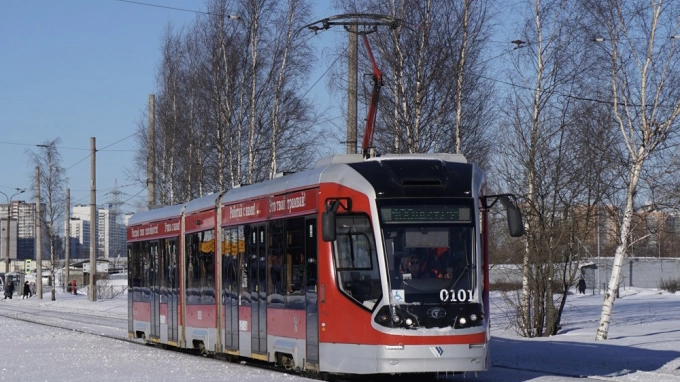 В Петербурге завершился основной ремонт трамвайных путей на улице Руставели