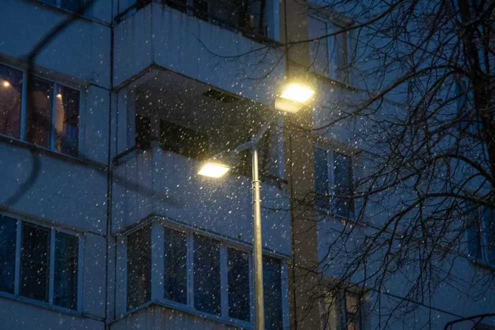 101 светодиодный фонарь осветил квартал в Большой Охте