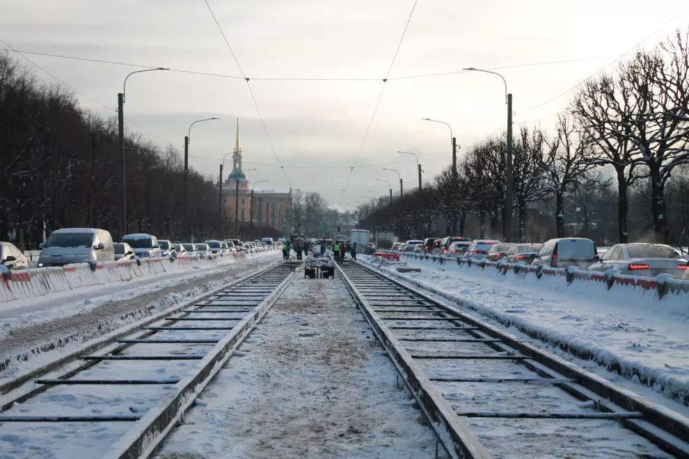 В Петербурге отремонтируют 22 километра трамвайных путей