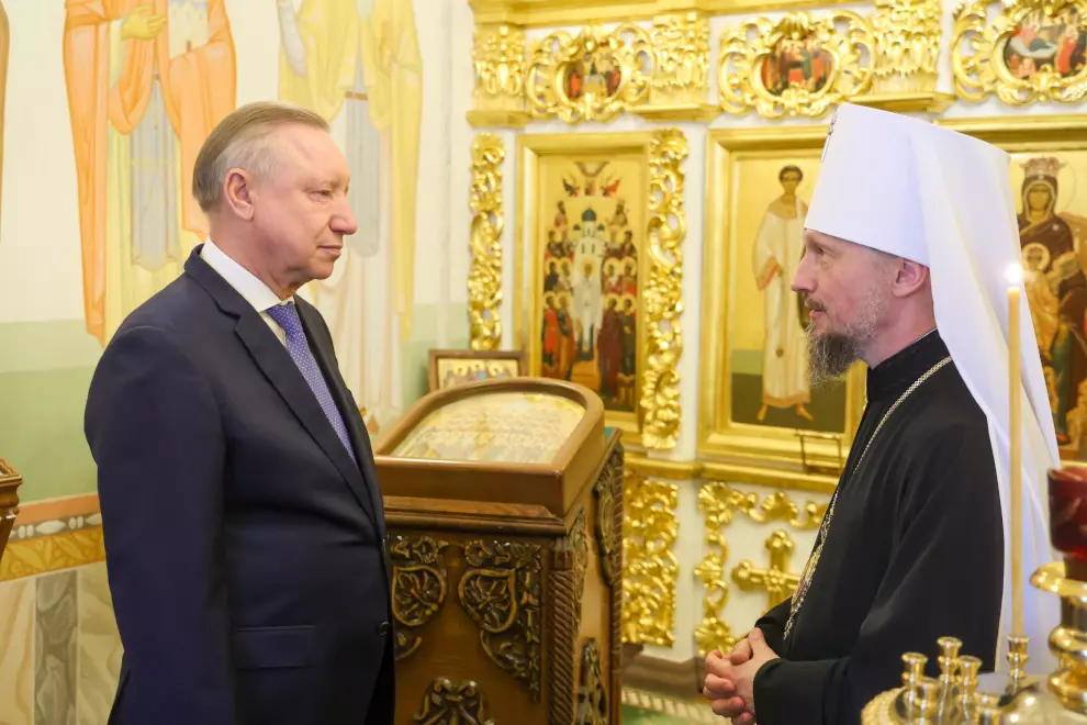 Александр Беглов встретился с митрополитом Минским и Заславским Вениамином, Патриаршим Экзархом всея Беларуси