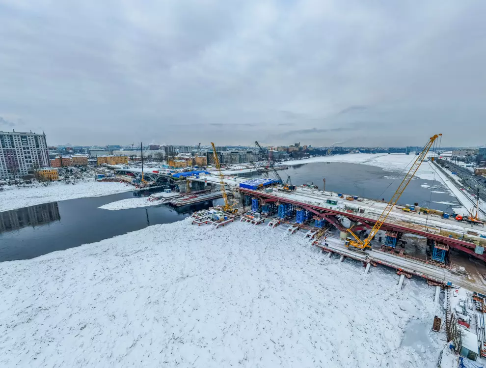 Завершён очередной этап возведения Большого Смоленского моста 