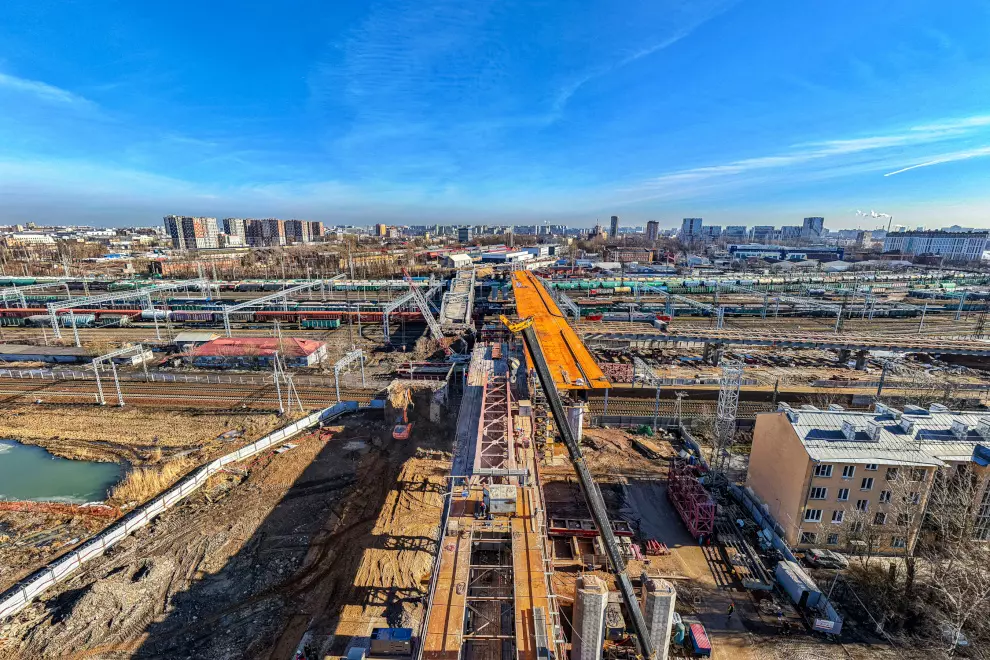 Строительная готовность Цимбалинского путепровода достигла 55% 